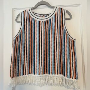 LOFT Multicolor Striped Knit Top NWOT